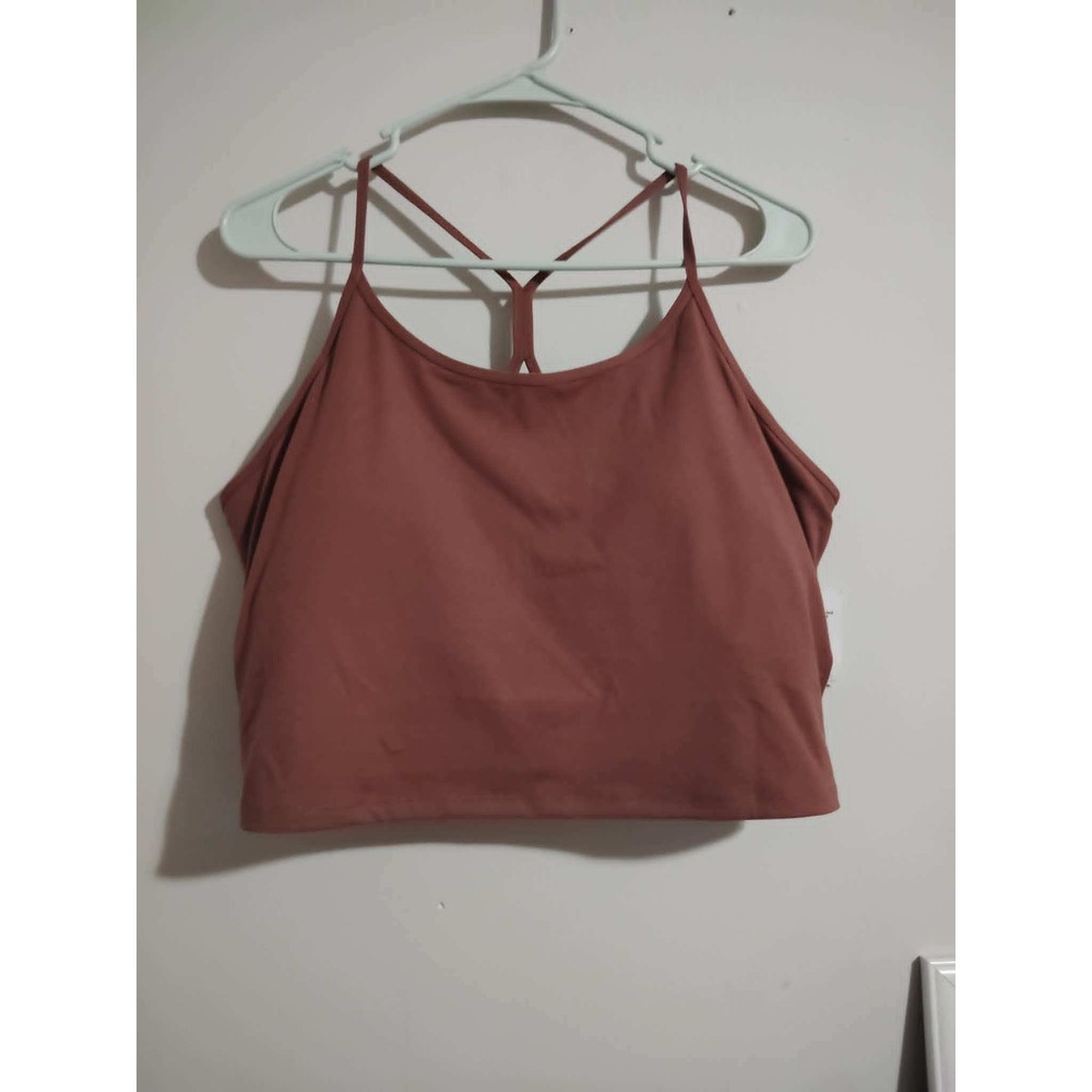 Champion Chocolate Brown Cami Sports Bra Tank Top XL WL0010-21 QW1Y Recycled